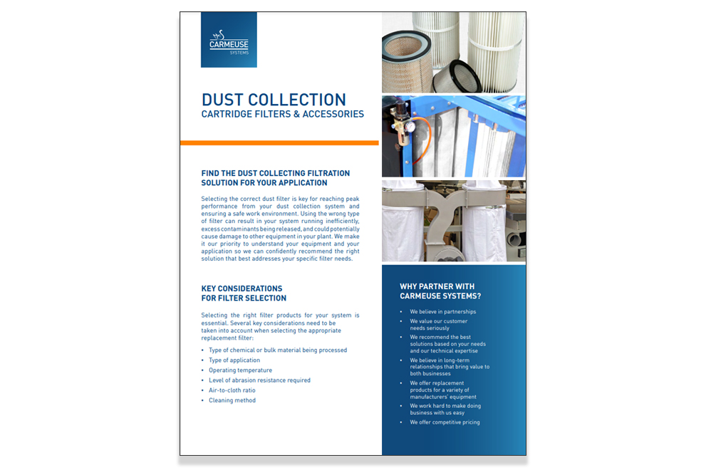 Dust Collection Cartridge Filters & Accessories Brochure
