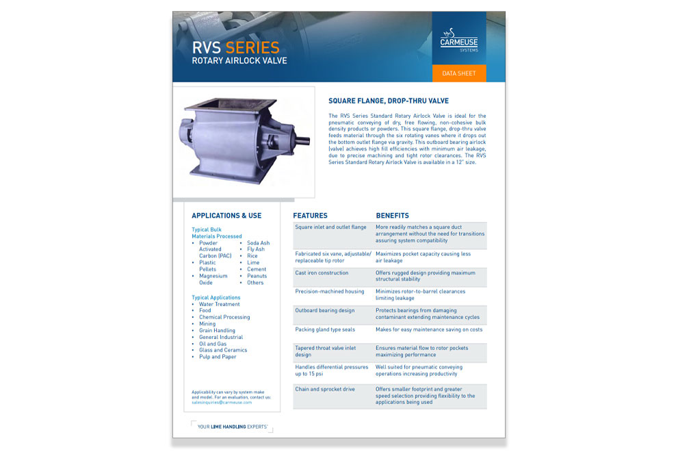 RVS Series Standard Rotary Airlock Valve
